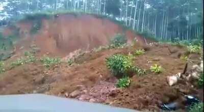 Landslide almost buried people 2020