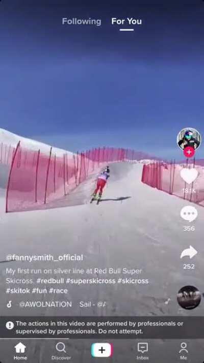 Ski Cross videographer keeping up with his target - from fannysmith_official