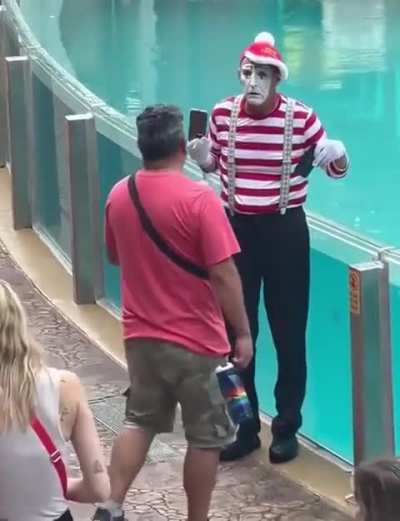 Clown Plays A Harmless Prank On A Guy and trick 