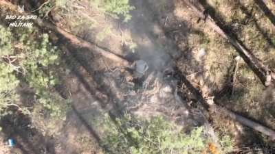 Archival footage from the Serebryansky forest. Ukrainian Drone BzB team with support from the 12th Special Purpose Brigade of the National Guard of Ukraine 