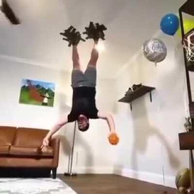 Duct taped trick shot.