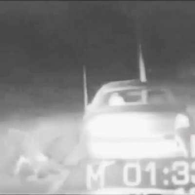 A very old clip, but there is still no concrete explanation. Was the policeman burned by aliens?