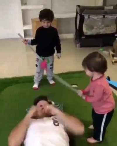 That is not how you hit a golf ball