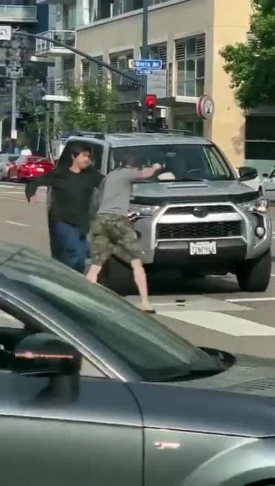 Knocked out cold in the middle of the street