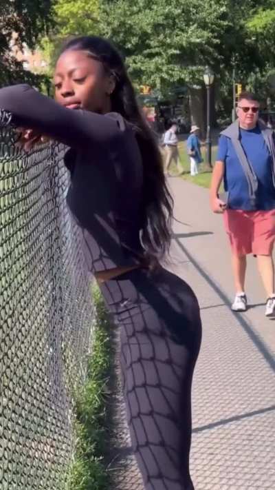 Unbelievable Park Exercise. Reg and slow-mo