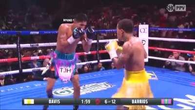 Gervonta Davis displays great head & upper body movement in the 6th round against Mario Barrios