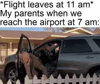 Almost missed the flight.