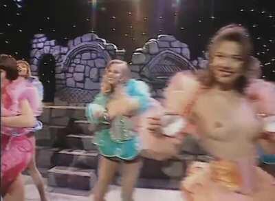 Tits out on an Italian TV show