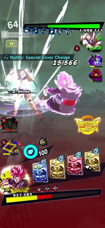 Goku Black fighting for his life out here 