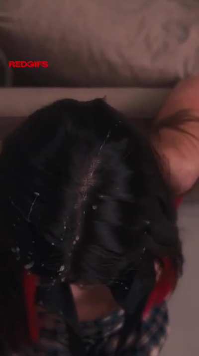 She is impressed with his huge load