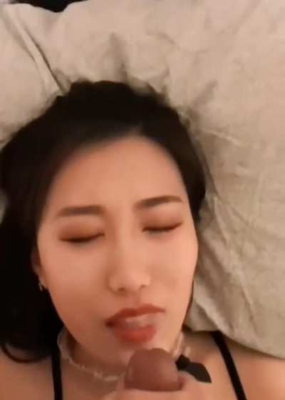 Love having a white man's cock in my mouth