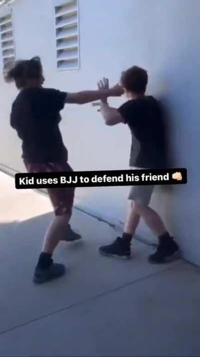 Young kid Protects his friend from a bully