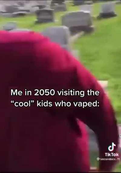 Vaping is so not cool guys. Don't vape just because your peers do it.