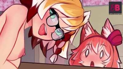 Animation Anime Cartoon Glasses Hentai Kitty Core Lesbian Rule34 S