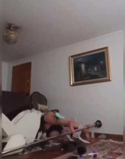 Man, She fell on the glass too!