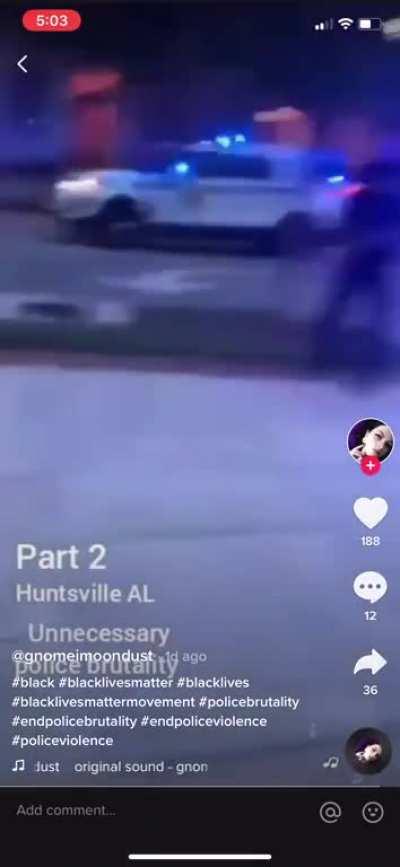 Huntsville, AL Woman documents herself struggling to leave after being shot 5 times while police yell at her to move faster