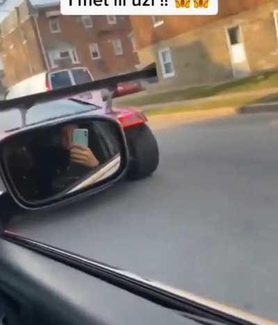 Lil Uzi riding in the Azu-Nyan car