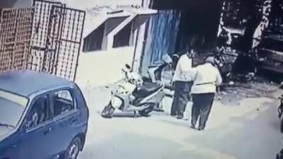 Father sets son on fire