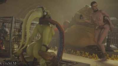 Jabba playing with his pet (CyruSFM)