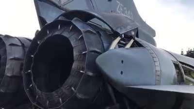 Panavia Tornado nozzle and thrust reverser action on a RB199 engine. (Repost due to loading wrong)