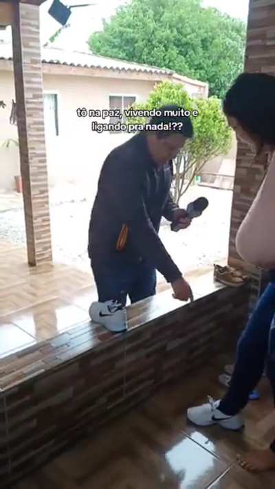 Struggling to put on shoes