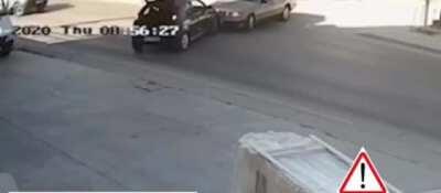 When 2 idiots meet at an intersection, the 