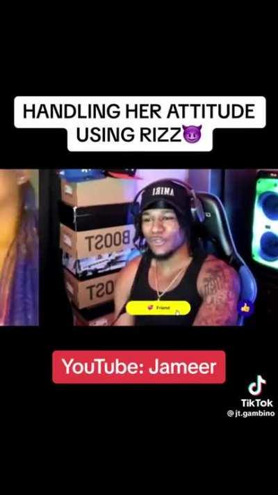 The way he shut all that aggressiveness down was tuff