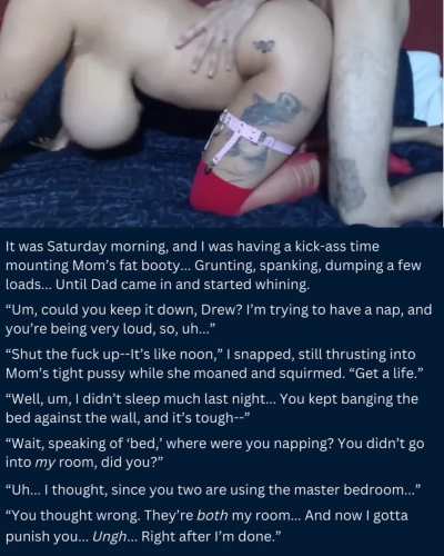 Mom's a great fucktoy, but Dad's a terrible cuck