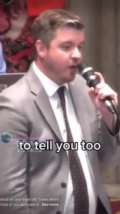 Missouri State Rep. Mackey addresses Rep. Base about an anti-trans bill: 