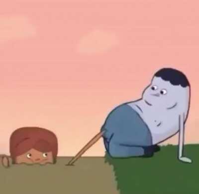 needing help to get out of quick sand, don’t worry the police arrive later to help him.