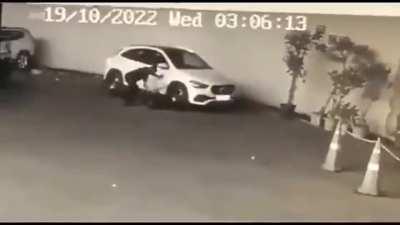 P.O.S drove over wife after she confronted him regarding infidelity.