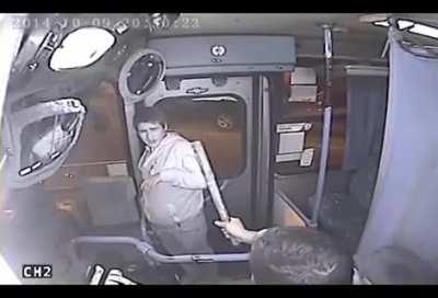 Some idiot tries to steal a purse but little did he know about the driver: