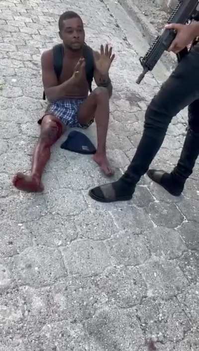 Thief Dealt With By Gangmember in Haiti