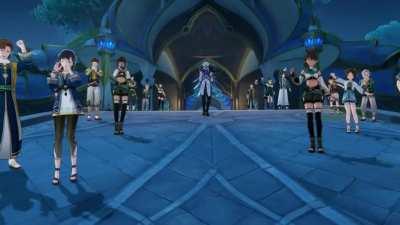 Dottore but he's The Medic from Team Fortress 2