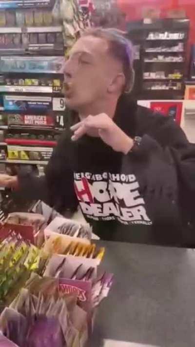 Either took too much, or forgot his glasses when trying to read a really a very small price list.