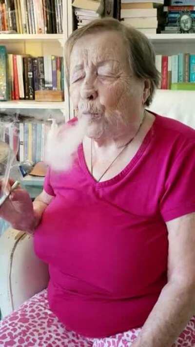 I got my 93 y/o grandmother to smoke for the first time. After, we had a good talk and she told me I was her favourite grandkid.