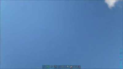 This is what it looks when you are looking at the sky while running with a pistol