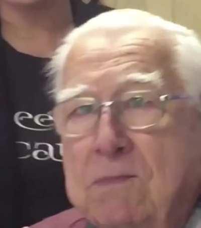 He’s having a blast at his 95th birthday party