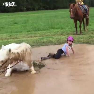 Mud puddle? Yeah, nothing's gonna happen...