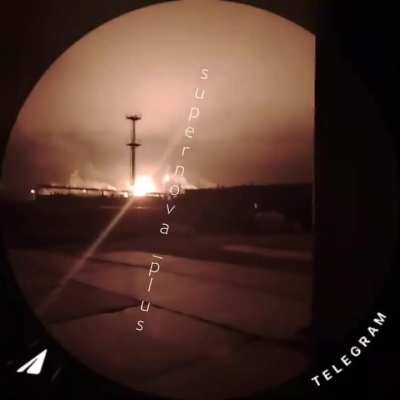 Video showing the aftermath of the attack on the refinery in Kstovo, Nizhny Novgorod.
