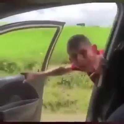 Man really flew through the window