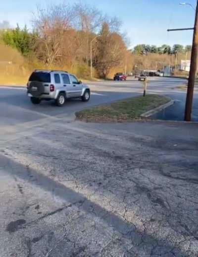 Can’t control the car or this man’s laughter