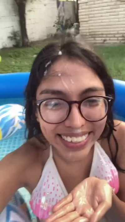 Came on my face while my neighbors had a cook out on the other side of the fence