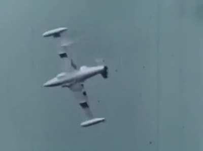 QF-80 unmanned drone conversion loses control after its tail is blown off by 20mm gunfire from a F-105's M61A1 Vulcan