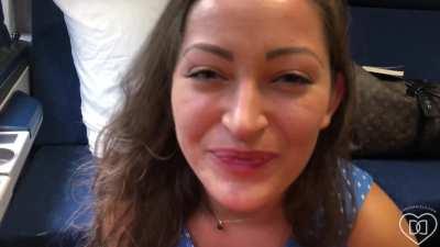 Dani Daniels - Public Swallow in a Train