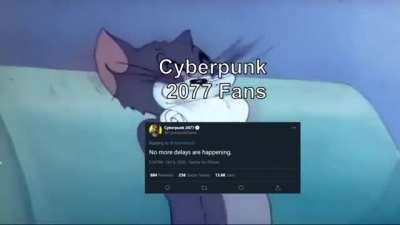 Fans after Cyberpunk 2077 was delayed again (sorry for bad editing!)