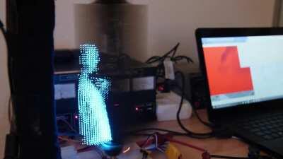 This is my take at a 'hologram' for my bachelors. Far from perfect but I hope it being true 3D and live-captured sets it apart. AMA if you want :)