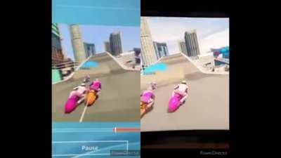 When you and your friend yell at each other for pushing you off the edge, then you clip it and realise Rockstar was to blame all along.