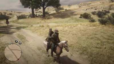 Tried the noble art of horse surfing to Blackwater. Ended up as a mounted cowboy massage therapist. Maybe a new role?... I was actually just trying to get him of the horse. He was not having it.