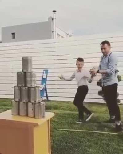 Son, step aside, watch and learn